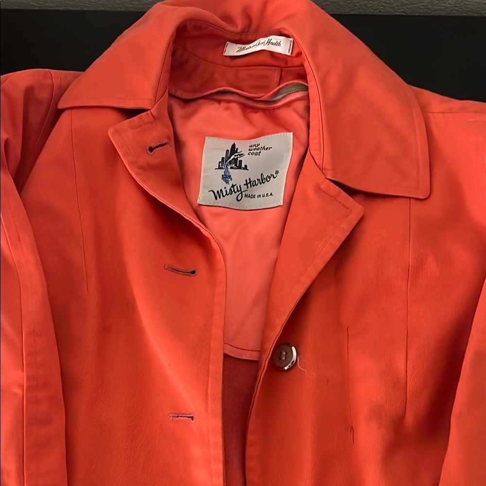 Misty Harbor Coral Trench Coat